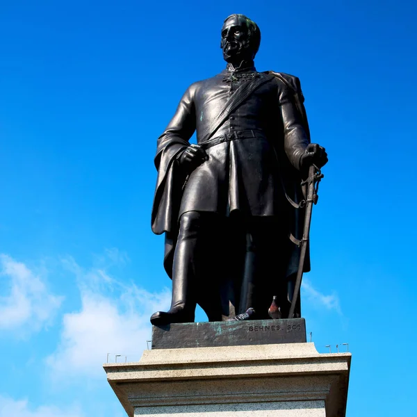 Mármol Estatua Ciudad Vieja Londres Inglaterra — Foto de Stock
