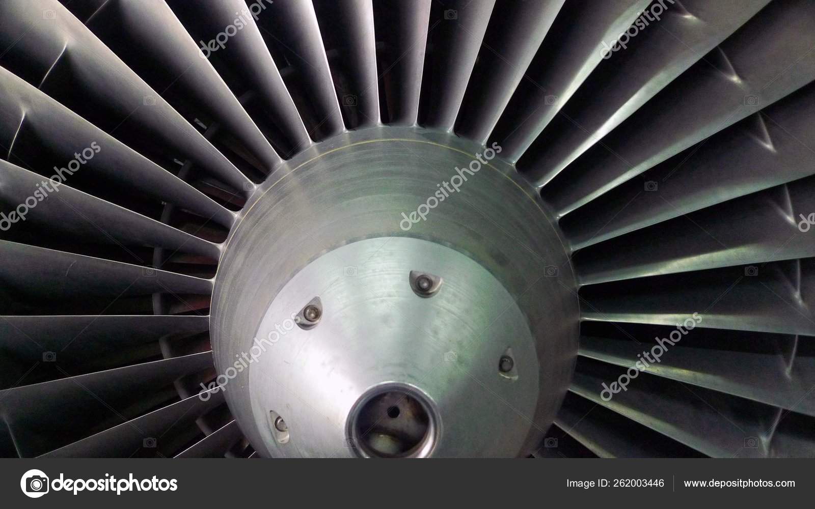 Close Jet Engine Fan Blades Stock Photo by ©YAYImages 262003446