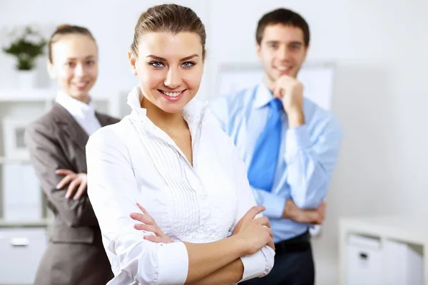 Jóvenes Empresarios Trabajando Juntos Equipo Oficina — Foto de Stock