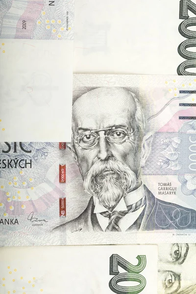 Υπόβαθρο Από Την Τσεχική Χίλια Τραπεζογραμμάτια Επιχειρηματική Τραπεζική Έννοια Του — Φωτογραφία Αρχείου