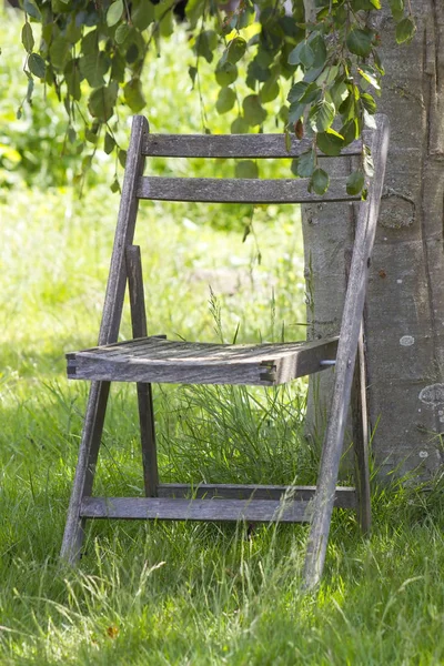 Prázdné Staré Židle Zahradě — Stock fotografie