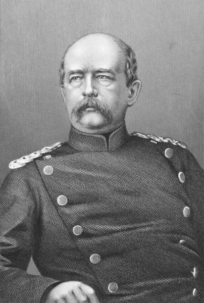 Otto Von Bismarck 1815 1898 Sur Gravure Des Années 1800 — Photo