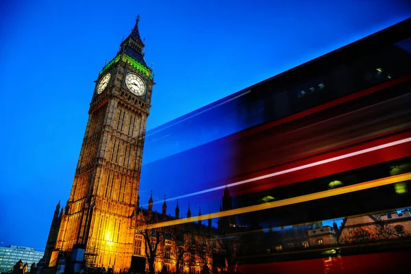 Klocktornet London Nattetid — Stockfoto