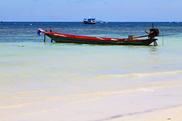 Asia Isla Bahía Kho Tao Playa Blanca Rocas Casa Barco — Foto de Stock