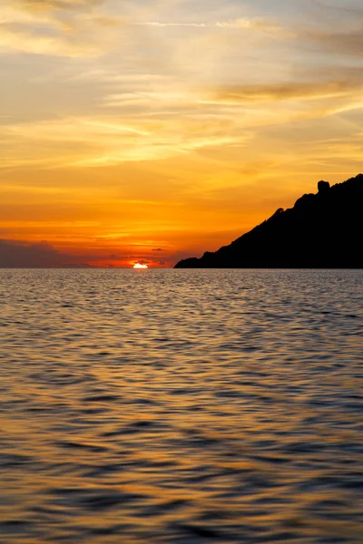 Sunrise Tekne Deniz Tayland Kho Tao Bay Kıyı Güney Çin — Stockfoto