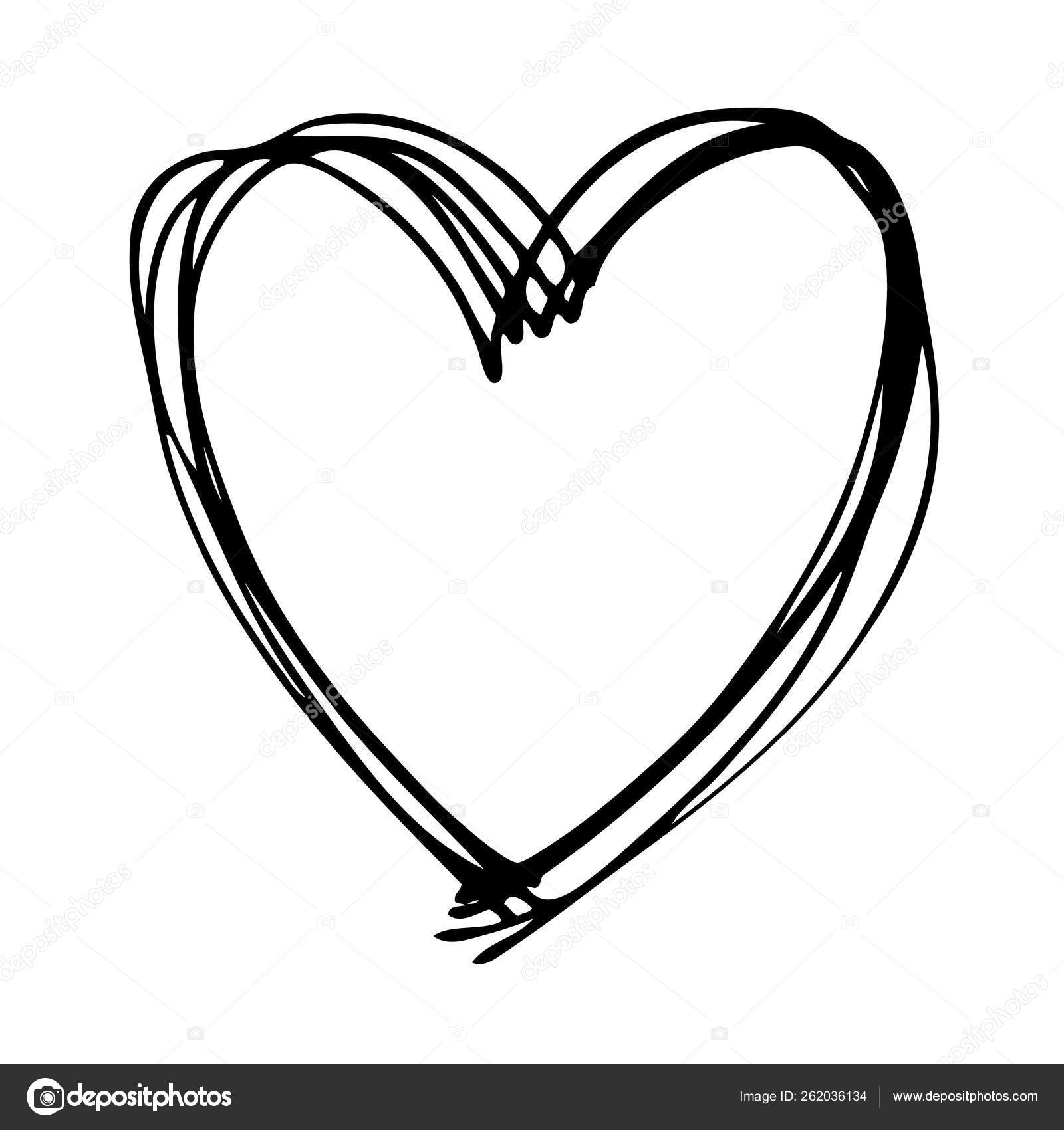 Doodle Hand Drawn Heart Shaped White Background — Stock Photo © YAYImages  #262036134, image size:1600x1700
