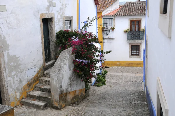 Pequeño Pueblo Obidos Portugal — Foto de Stock