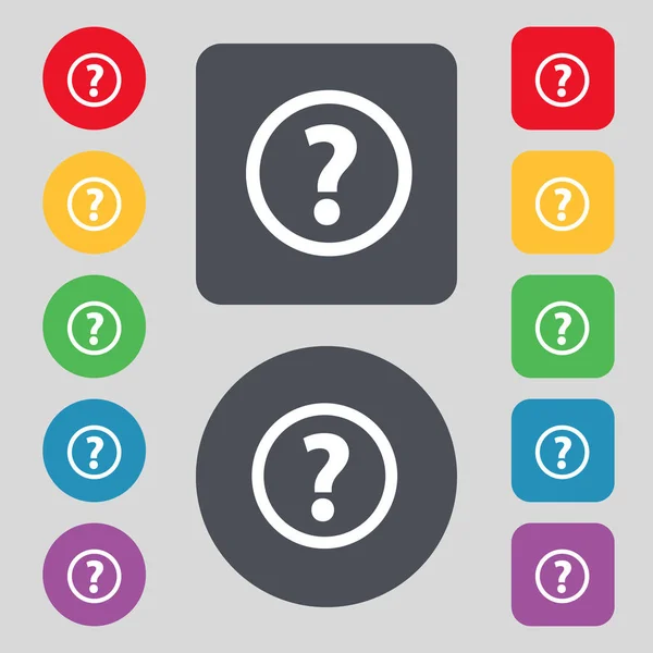 Teken Vraagteken Helpen Toespraak Bubble Symbool Faq Teken Set Kleur — Stockfoto