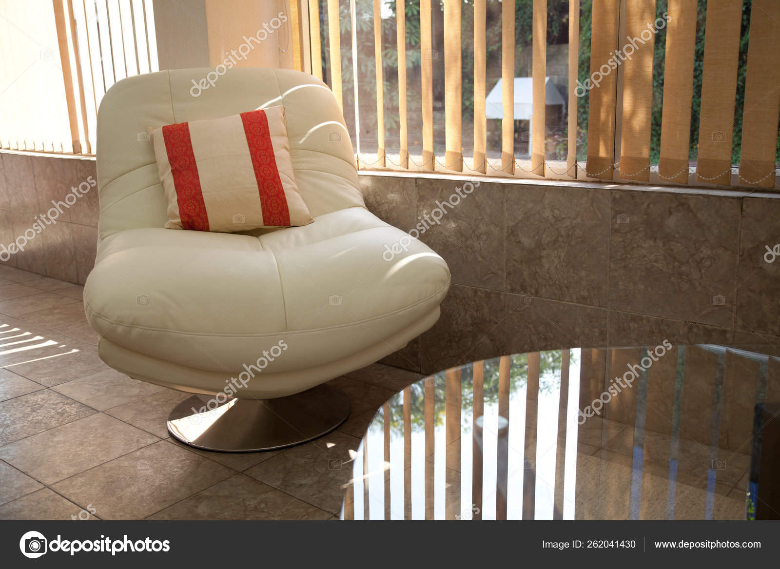 white relaxing chair in office lobby 262041430