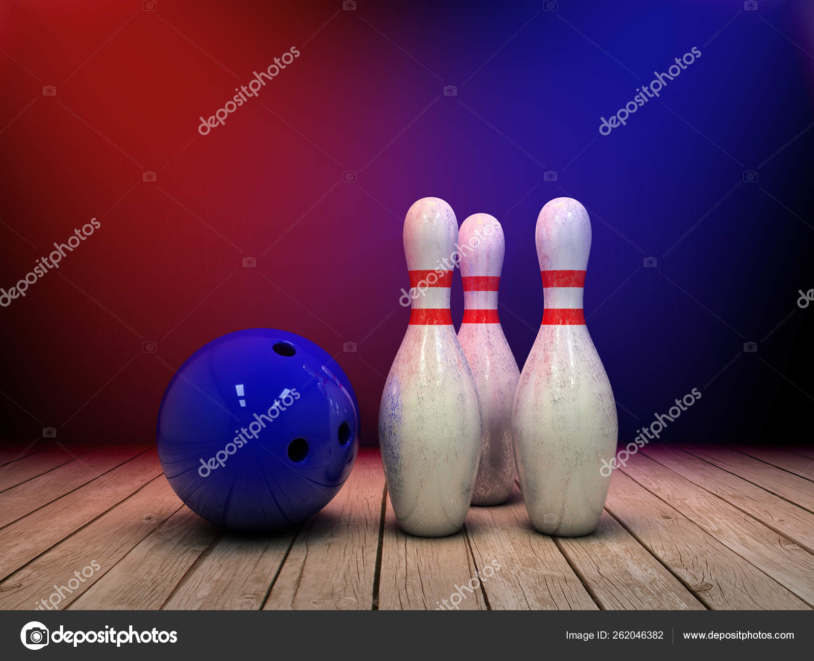 Bowling Ball Pins Background Illustration Stock Photo by ©YAYImages