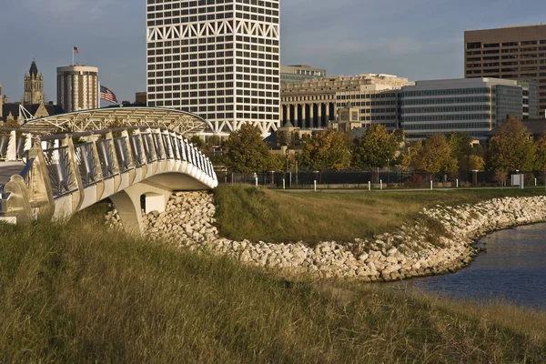 Morgen Der Innenstadt Von Milwaukee Wisconsin — Stockfoto