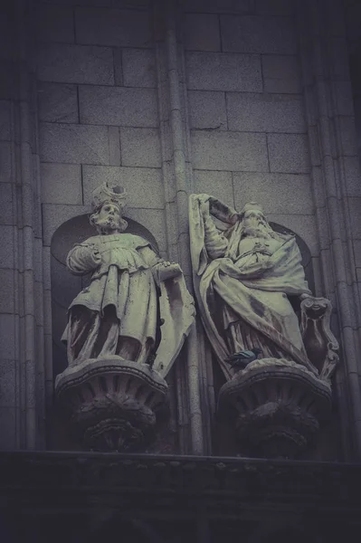 Facciata Cattedrale Toledo Maestoso Monumento Spagna — Foto Stock