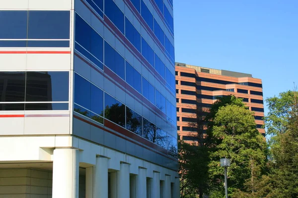 Close Two Modern Buildings — Stock Photo, Image