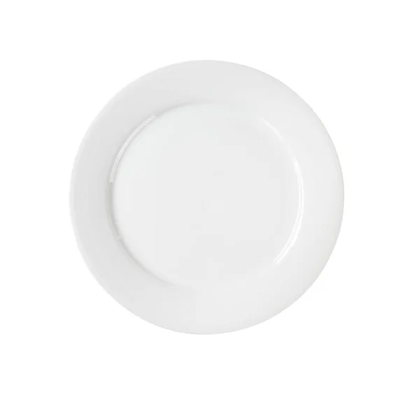 Πιάτο Ρηχό Κενή Λευκή Πορσελάνη — Φωτογραφία Αρχείου