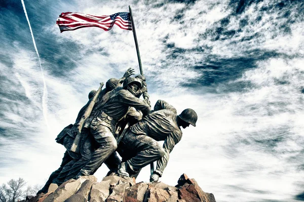 Monumento Guerra Del Cuerpo Marines Las Afueras Del Cementerio Arlington — Foto de Stock