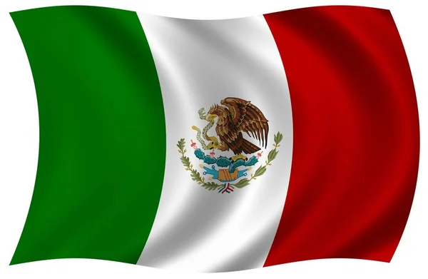 Mexikó Zászlaja Grafikus Rajzillusztráció — Stock Fotó