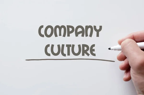 Human Hand Writing Company Culture Whiteboard — Stock Photo, Image