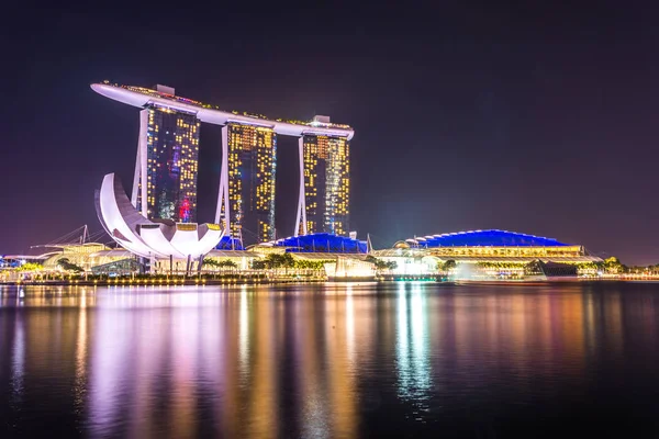 Singapur Skyline Vista Marina Bay — Foto de Stock