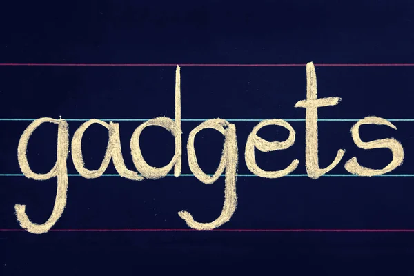 Gadgets Fras Handskriven Blackboard — Stockfoto