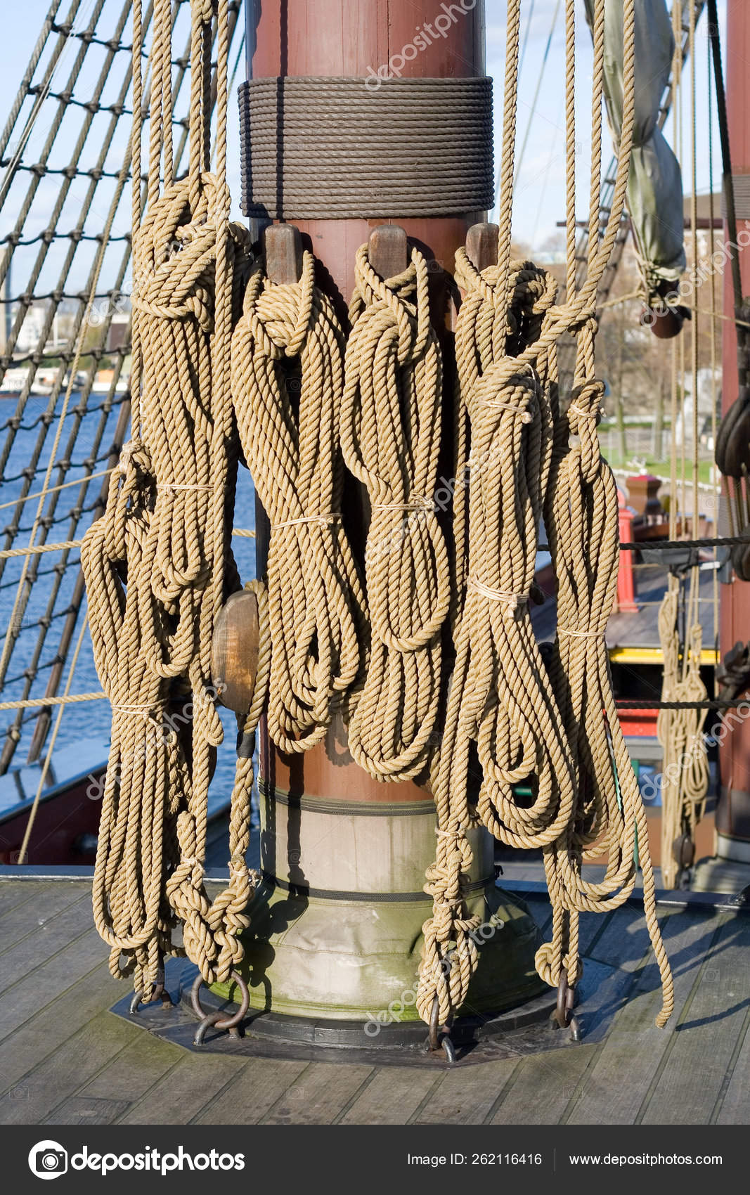Rigging Rope Details Tall Sailing Ship Scheepvaartmuseum Maritime ...