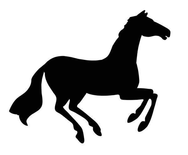 Silhouette Cavallo Sfondo Bianco — Foto Stock