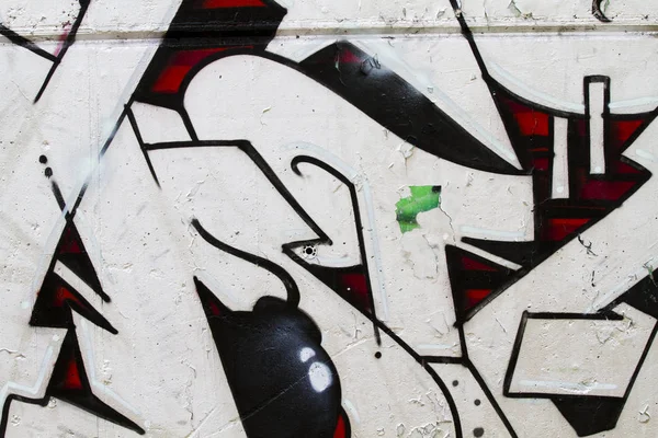 Chaotisches Segment Der Graffiti Wand Hintergrund Urban Street Grunge Art — Stockfoto