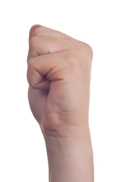 Знак Изолированными Рукой Пальцами Заднем Плане — стоковое фото