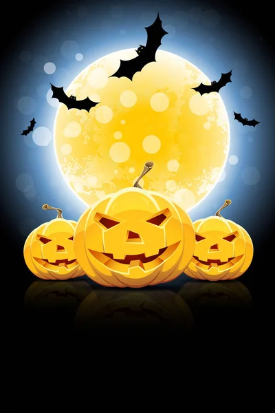 Háttér Halloween Party Hold Sütőtök Denevérek — Stock Fotó