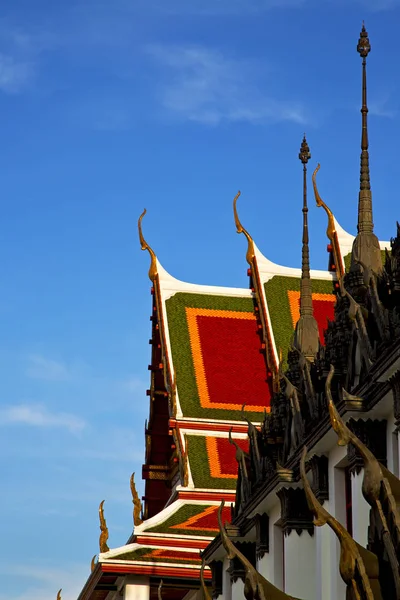 Azja Bangkok Dach Kolor Krzyż Kolory Mozaika Religia Streszczenie Słoneczny — Zdjęcie stockowe