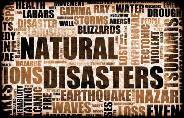 Natural Disasters Grunge Art Background — Stock Photo, Image