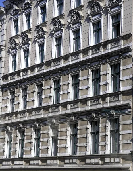 Antiguo Edificio Apartamentos Antiguo Berlín Este Parcialmente Restaurado Dos Plantas — Foto de Stock