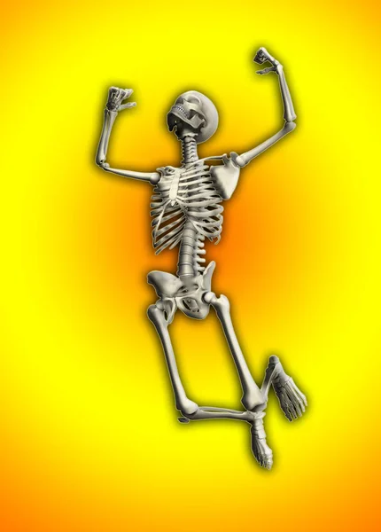 Esqueleto Activo Que Está Saltando —  Fotos de Stock