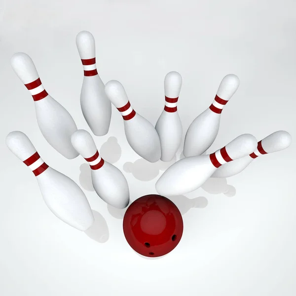 Bowling ball smashing into pins Stock Photo by ©kjpargeter 4376328