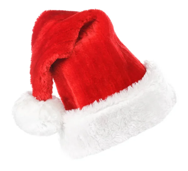 Cappello Santa Rosso Isolato Sfondo Bianco — Foto Stock