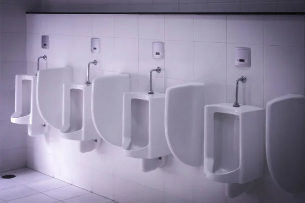 Urinoirs Openbaar Toilet Smerig Kamer — Stockfoto