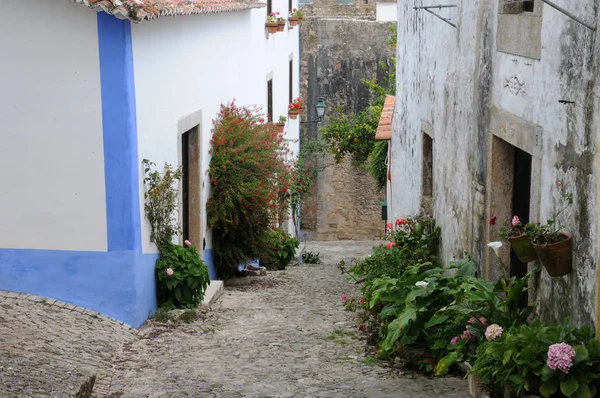 Pequeño Pueblo Obidos Portugal — Foto de Stock