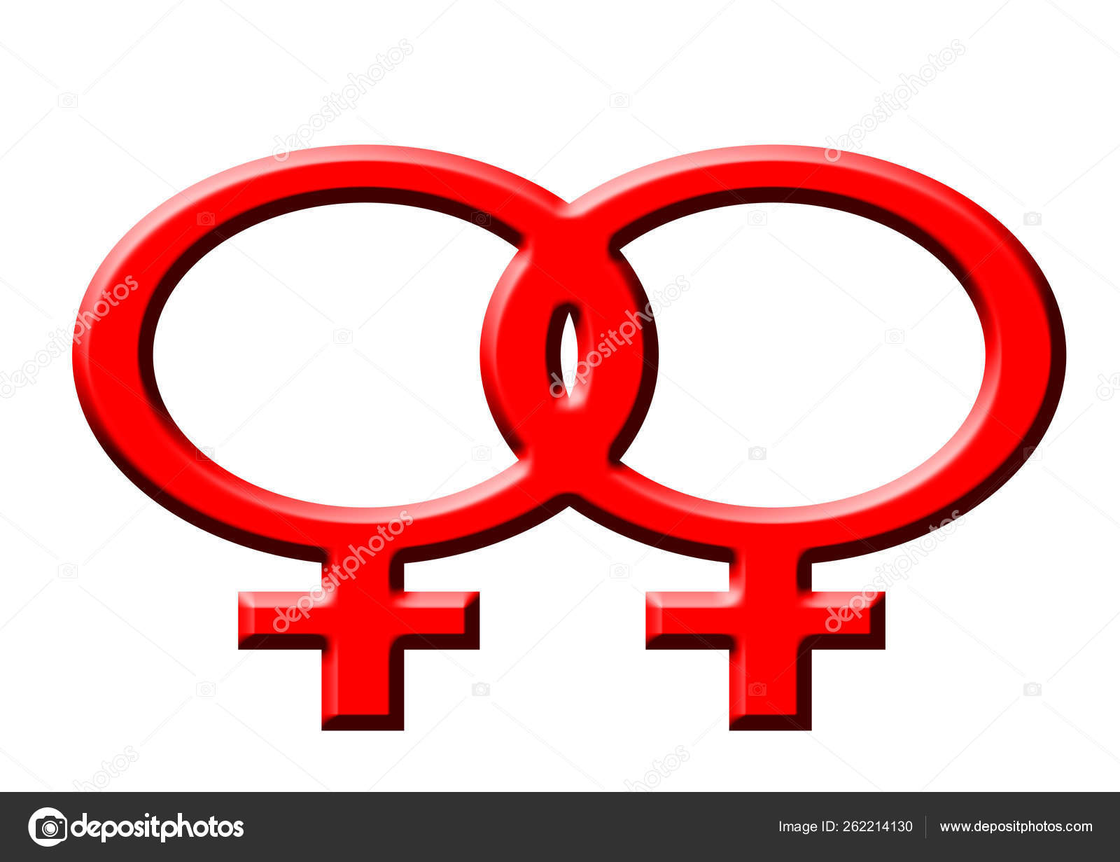 Красный Символ Лесбиянок Белом Фоне стоковое фото ©YAYImages 262214130