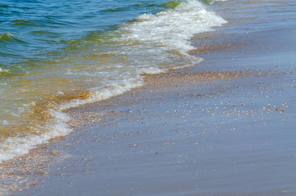 Пляж Пісок Сонце Море Вид Море Пляжу — стокове фото