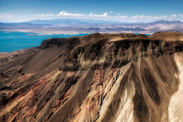 Aerial View Mountains Next Lake Mead — Stock Photo, Image