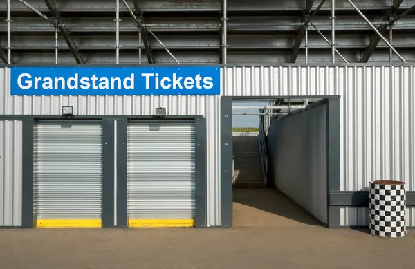 closed sales ticket booth for sport event grandstand events