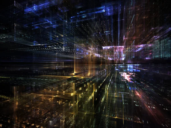 Серия City Lights Абстрактное Расположение Технологических Текстур Подходящих Качестве Фона — стоковое фото