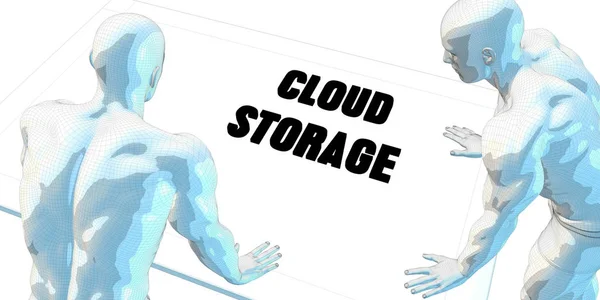 Cloud Storage Discusión Reunión Negocios Concepto Arte —  Fotos de Stock