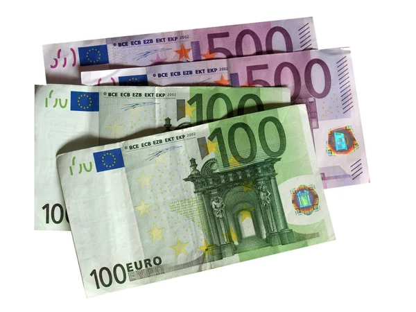 Evropské Měny Euro Bankovky Peníze — Stock fotografie