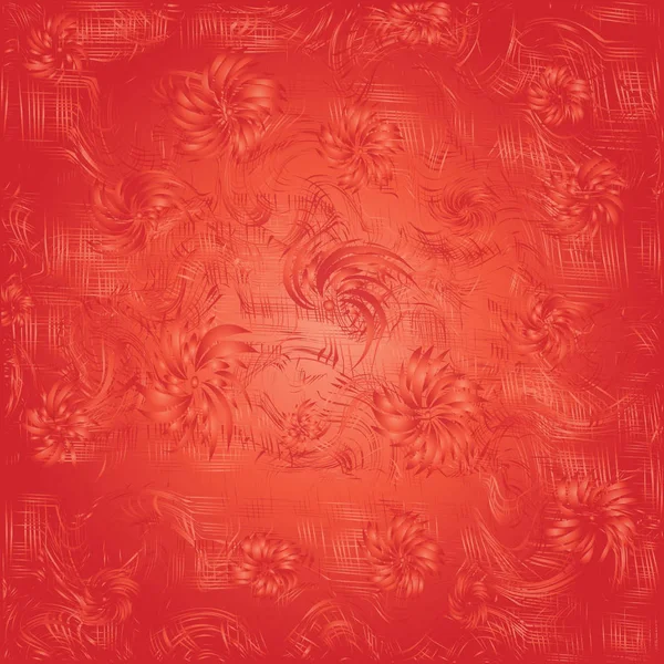 Fundal Roșu Abstract Flori Ilustrație — Fotografie, imagine de stoc