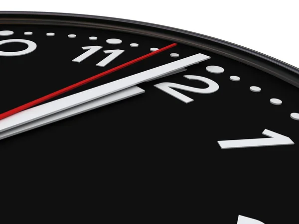 Reloj Cromado Blanco Negro Doce Medianoche —  Fotos de Stock