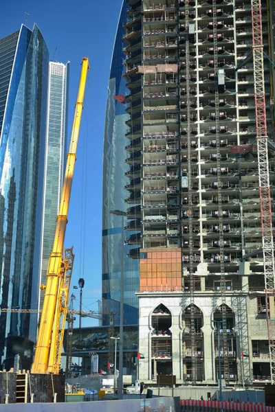 Canteiro Obras Com Guindaste Edifício — Fotografia de Stock