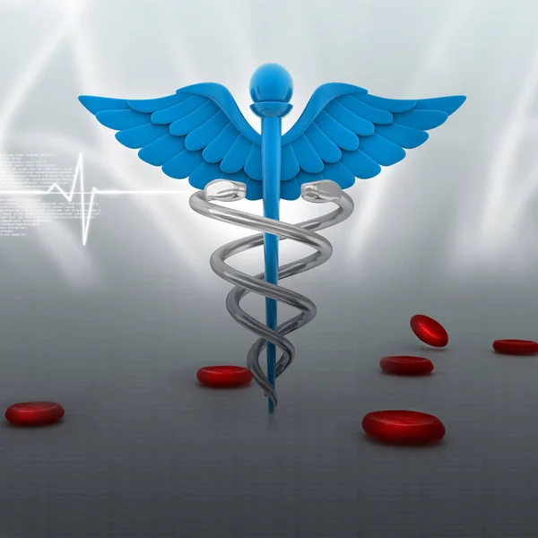 Digital Illustration Medicinsk Symbol Abstrakt Bakgrund — Stockfoto