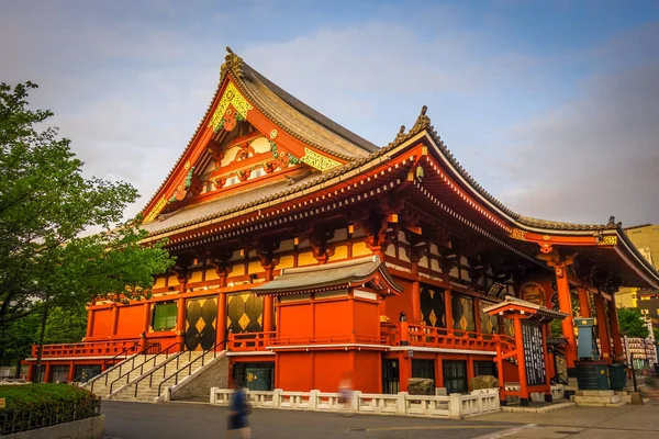 Senso Kannon Templo Hondo Atardecer Tokio Japón — Foto de Stock