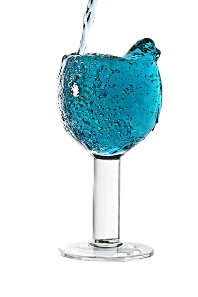 Salpicar Vaso Una Bebida Fresca Fría Bebida Colorida — Foto de Stock