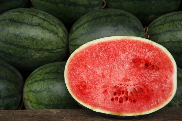 Närbild Färsk Vattenmelon — Stockfoto